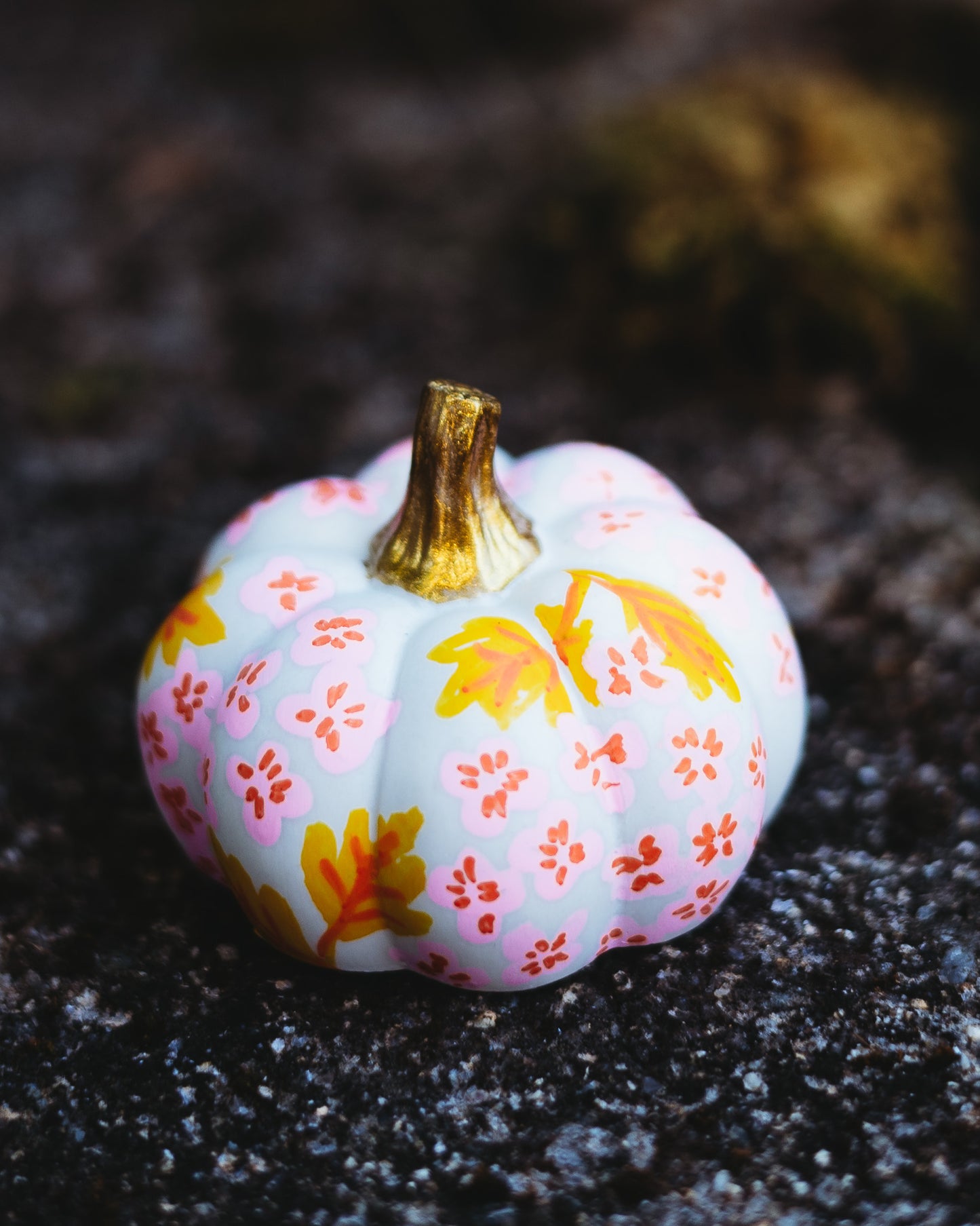 Pink Hydrangea Mini Pumpkin