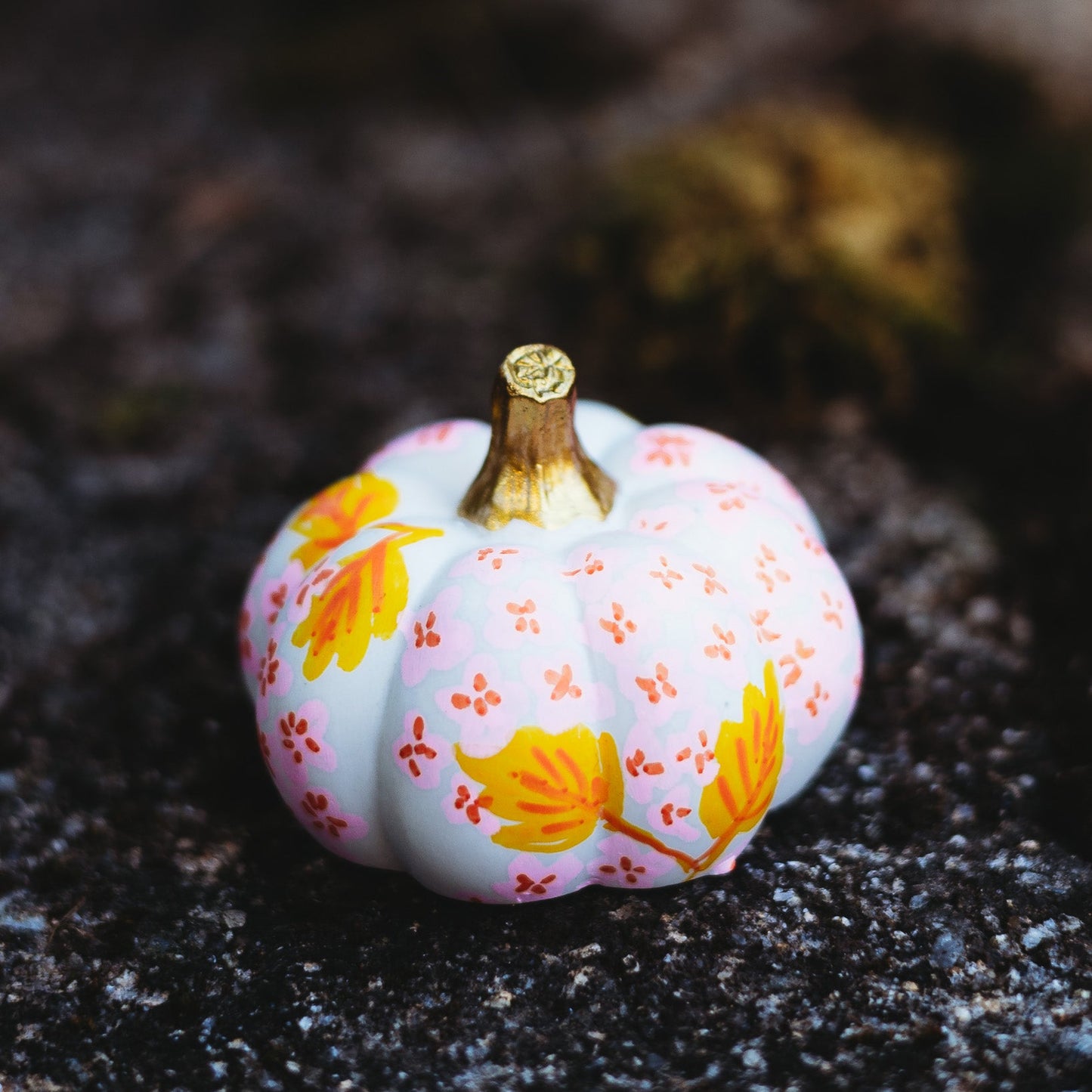 Pink Hydrangea Mini Pumpkin