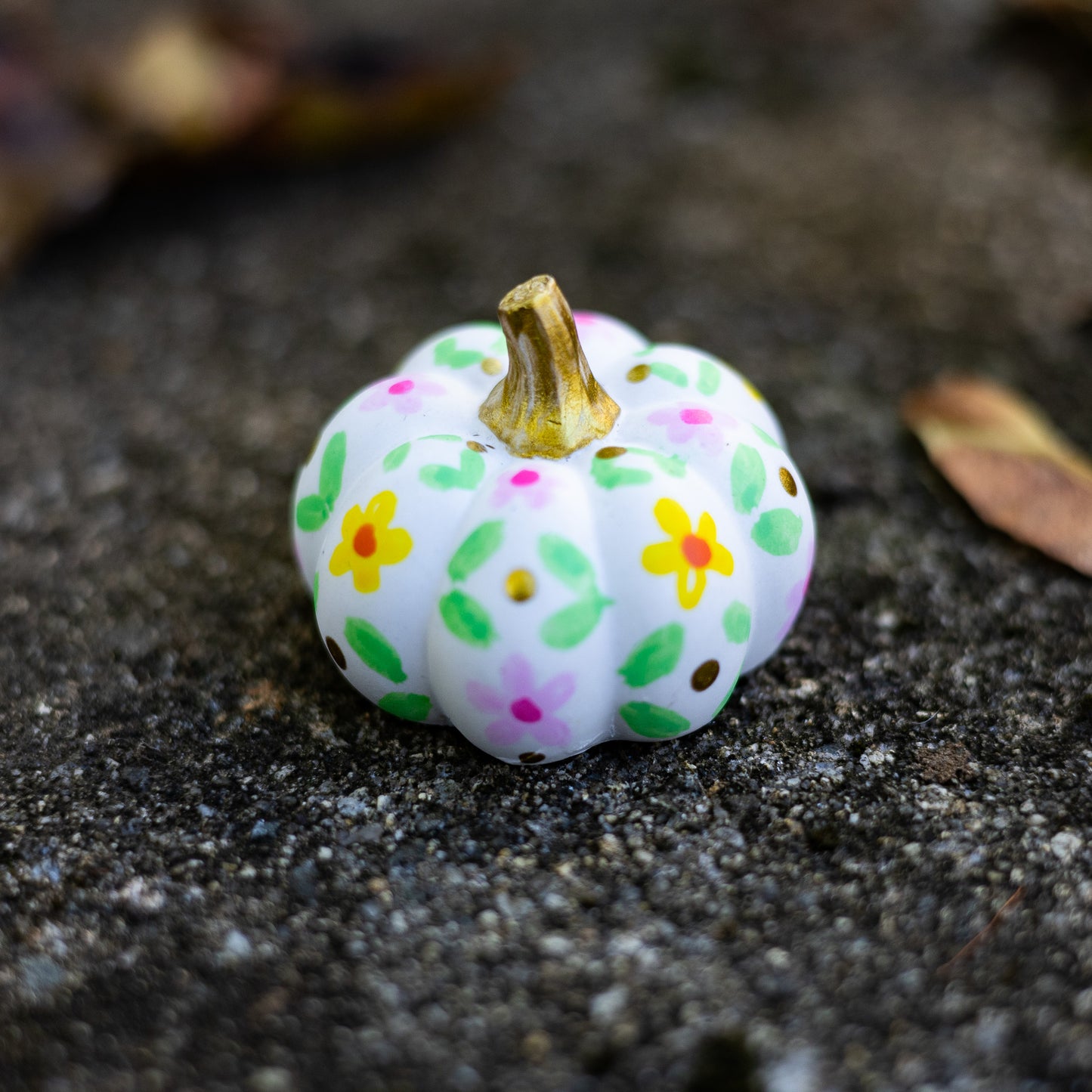 Floral Mini Pumpkin