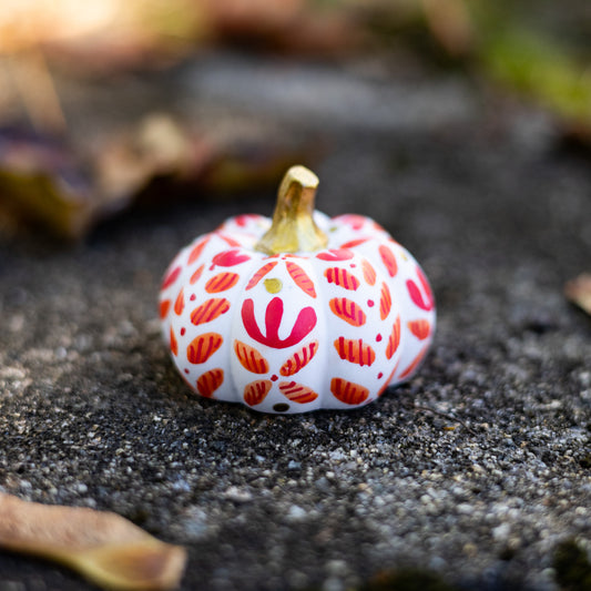 Floral Mini Pumpkin