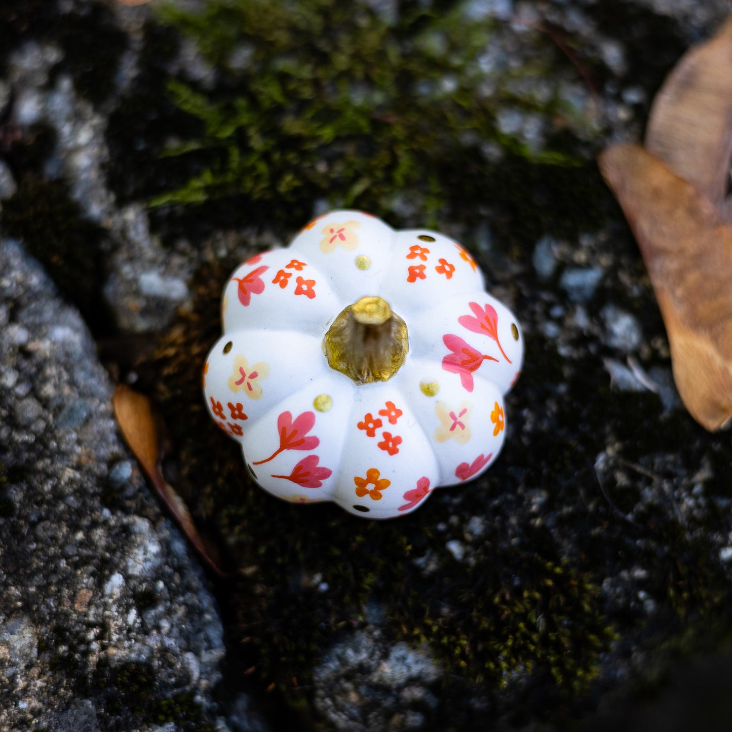 Floral Mini Pumpkin
