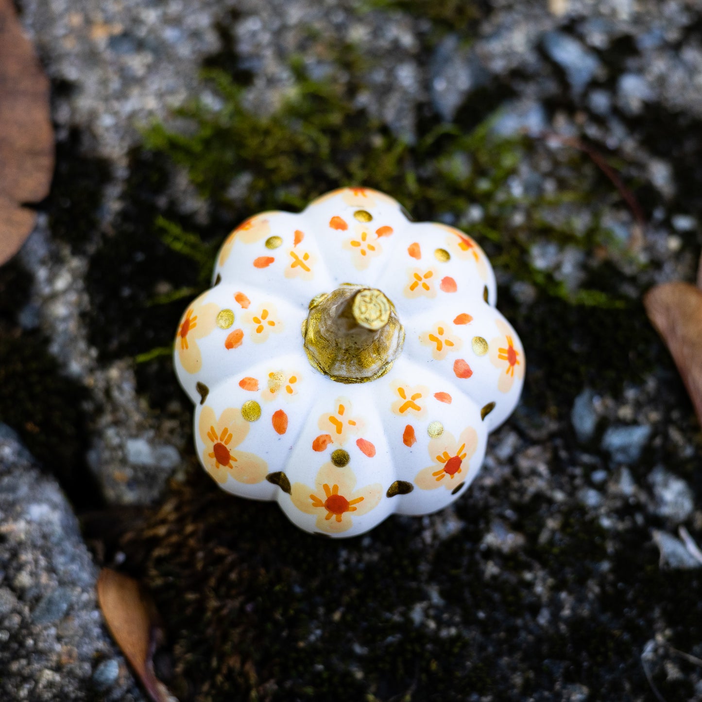 Fall Floral Mini Pumpkin