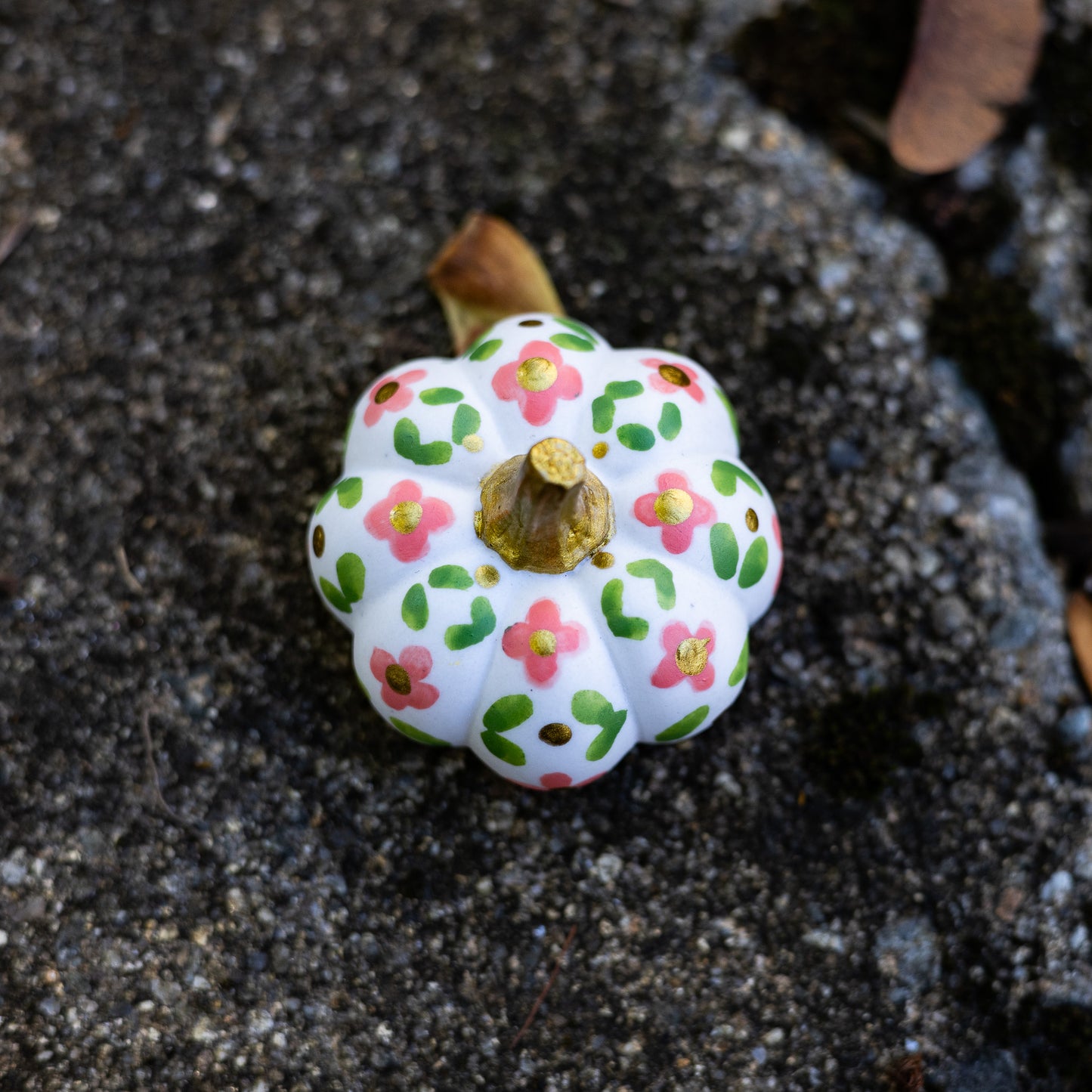 Fall Floral Mini Pumpkin
