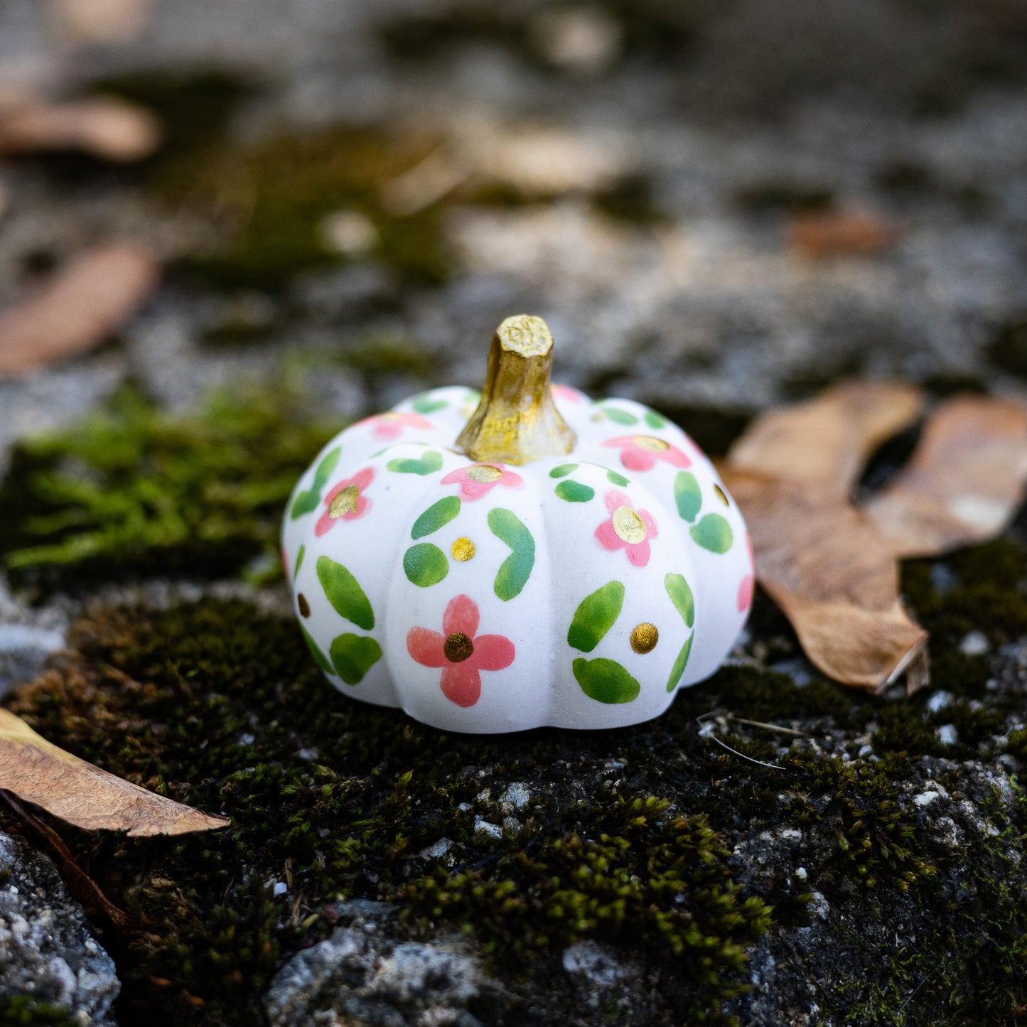 Fall Floral Mini Pumpkin