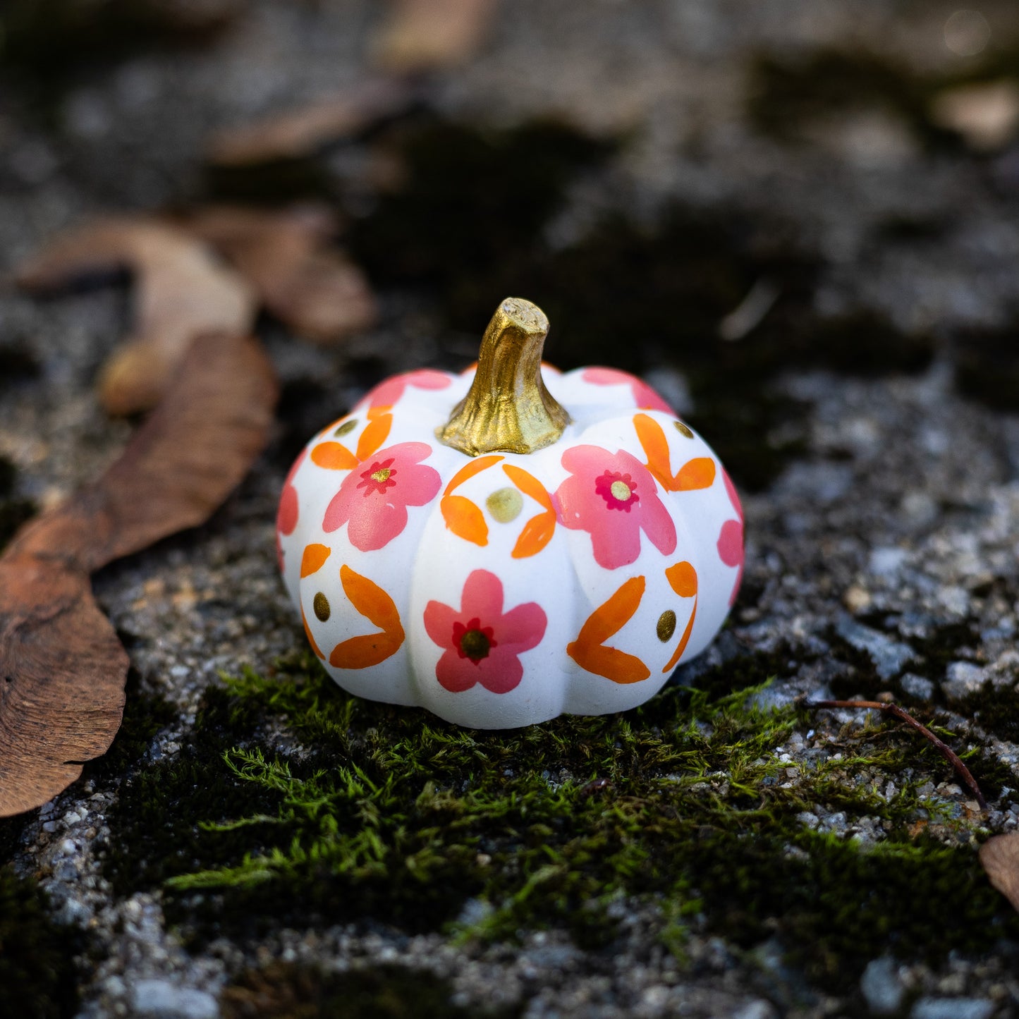 Floral Mini Pumpkin