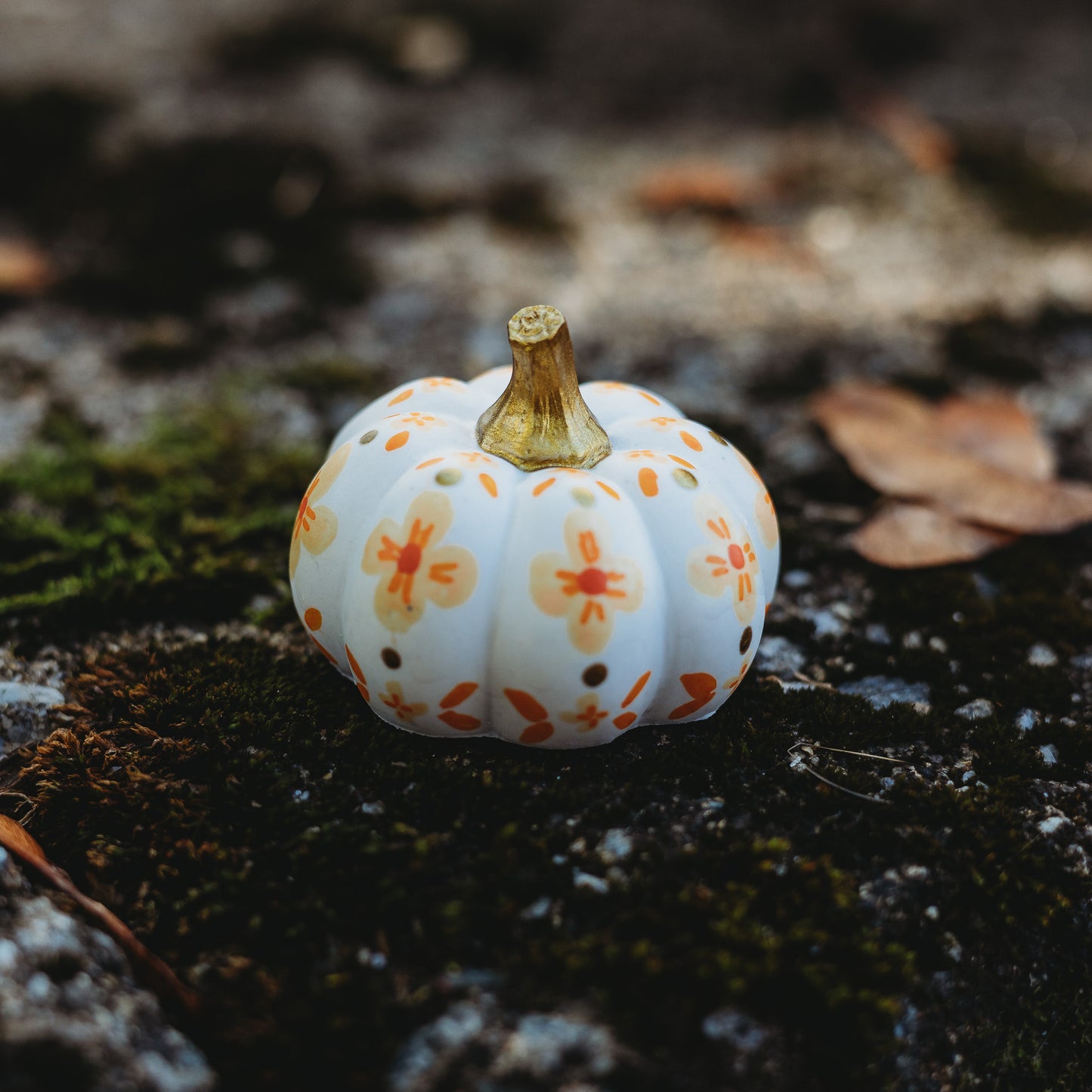 Fall Floral Mini Pumpkin