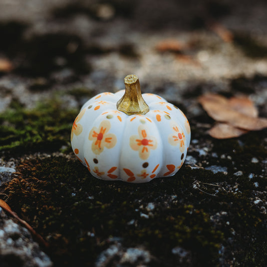 Fall Floral Mini Pumpkin