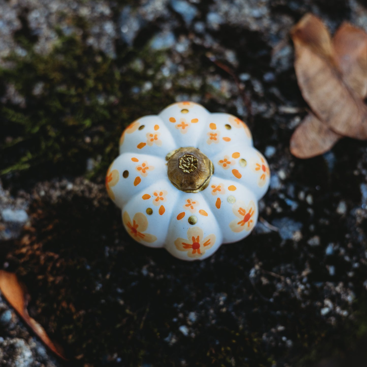 Fall Floral Mini Pumpkin