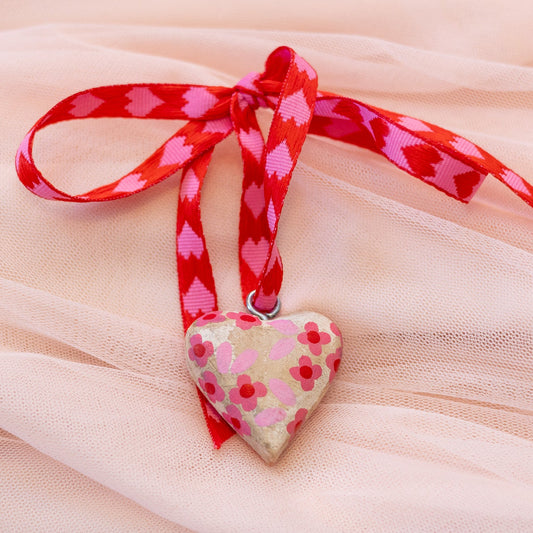 Mini Hand-Painted Wooden Heart