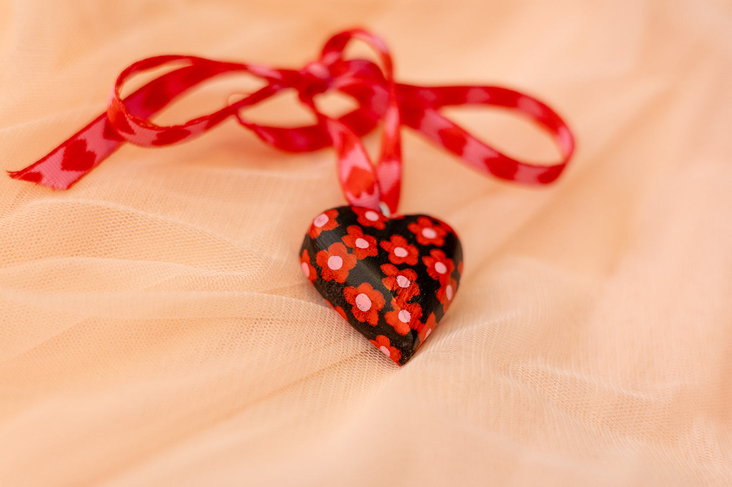 Mini Hand-Painted Wooden Heart