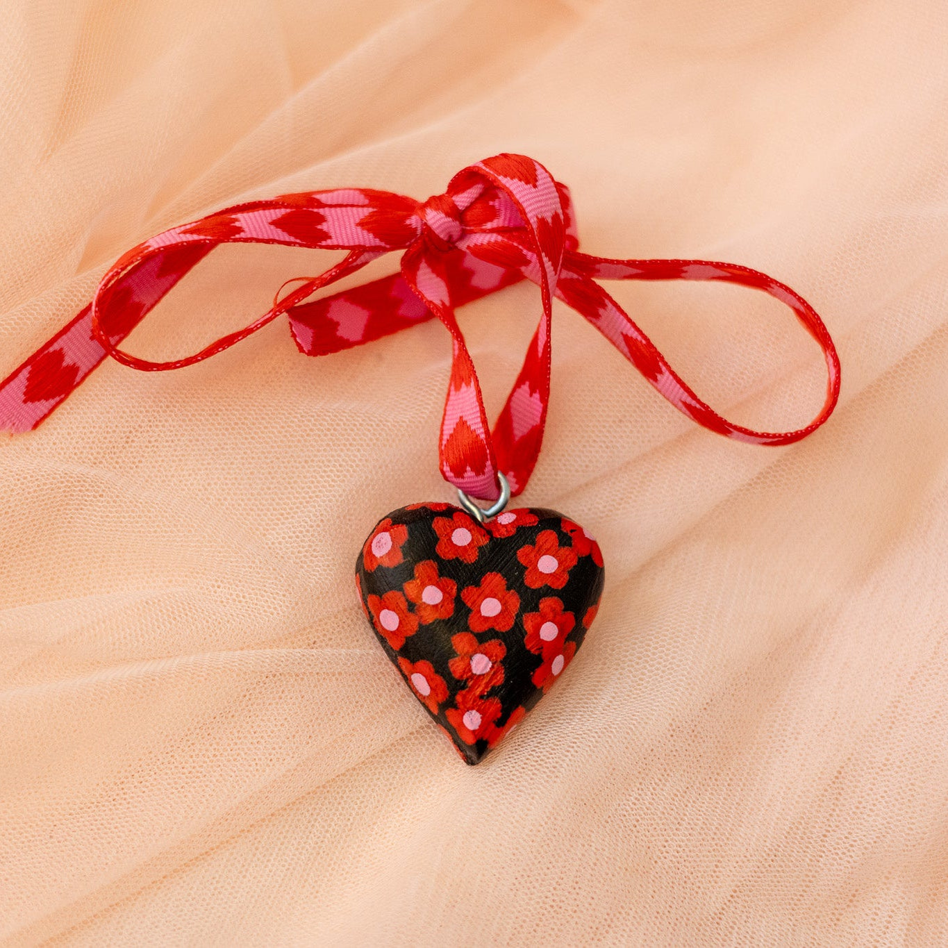 Mini Hand-Painted Wooden Heart