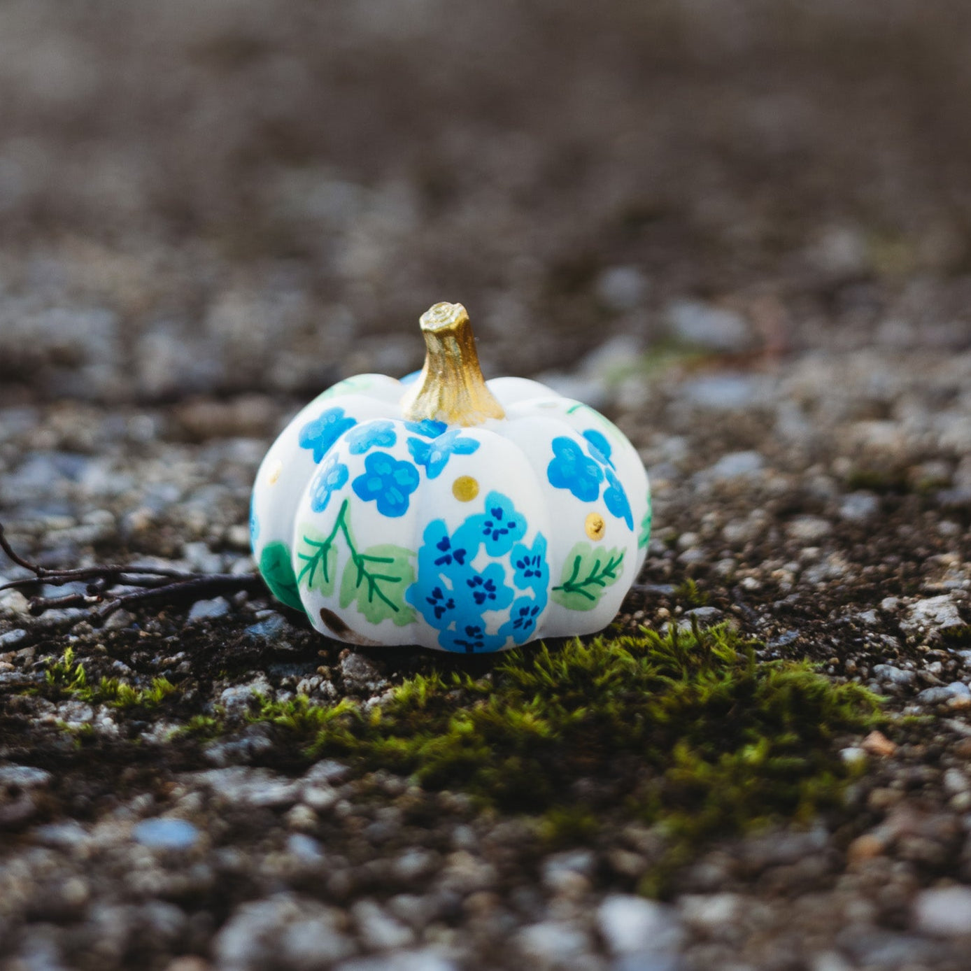 Blue Hydrangea Mini Pumpkin