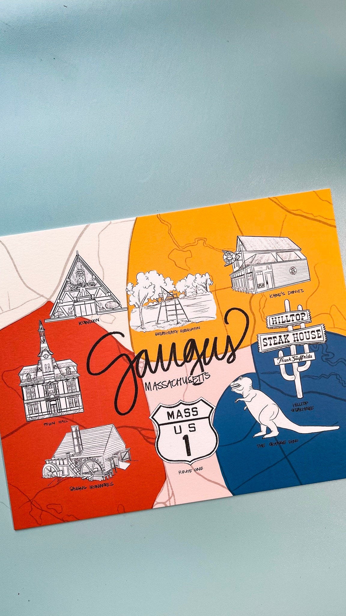 Saugus, MA City Art Print